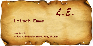 Loisch Emma névjegykártya